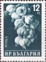 (1958-032) Марка Болгария "Чеснок" Перф греб 13   Стандартный выпуск. Овощи II Θ